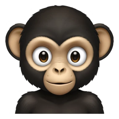 Black monkey wearing I’m black t shirt sticker