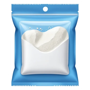 Small transparent baggie filled halfway with white powder  sticker