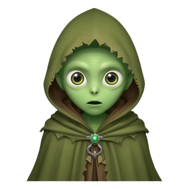 alien living in desert just face  sticker