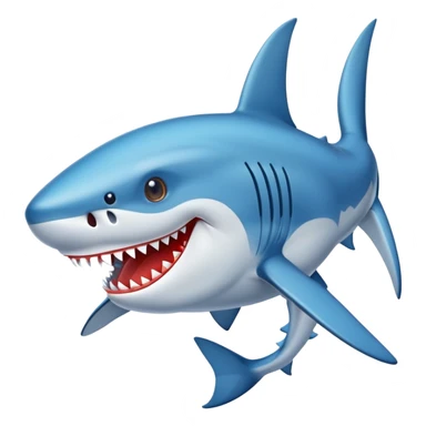 Un tiburón con zapatos azules sticker