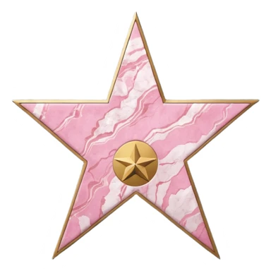 hollywood walk of fame star pink sticker