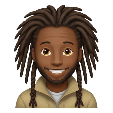 Homem negro de dreads sticker