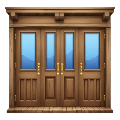 doors and balcony made out of wood sticker