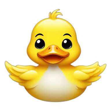 Yellow duck with speechless emotion and a drip of sweat on the face sticker