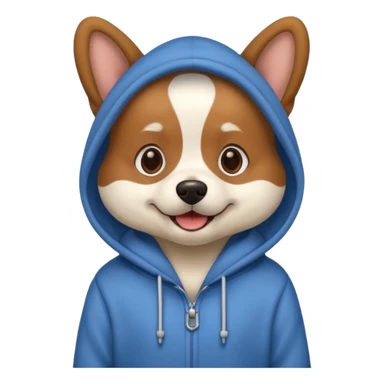 Dog wearing a hoodie  sticker