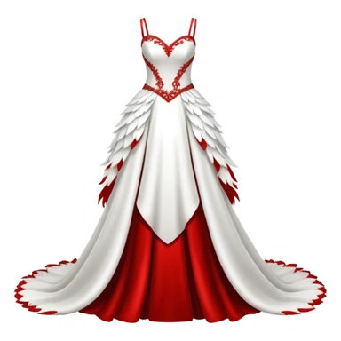 Hyper Realistic ornate Wedding dress displays  with feathers  sticker