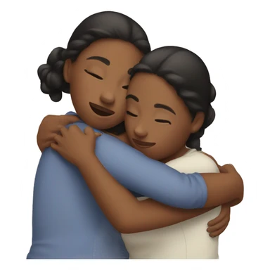 Sisters hugging sticker