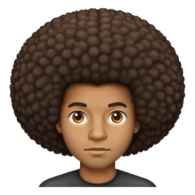 Black guy with large Afro  sticker