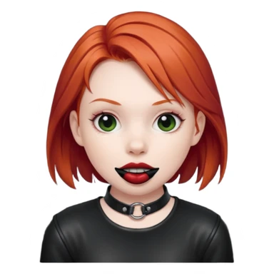 Рыжая Девушка с кляпом шаром sticker