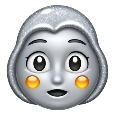 Silver sparkle sticker