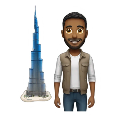 Me with Burj Khalifa sticker