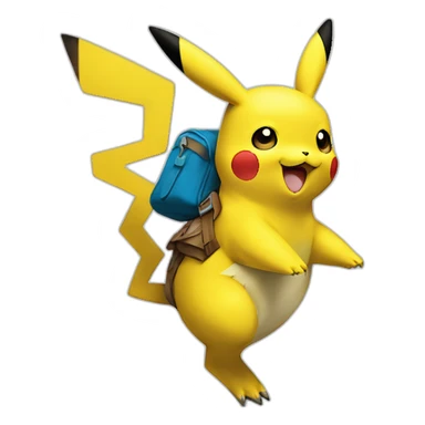 pikachu sur un dauphin sticker