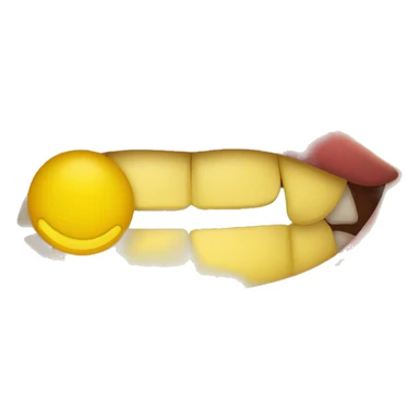 yellow smiley emoji biting lip sticker