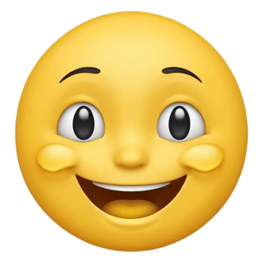 Emoji, yellow round laughing tilted head face with tears of fun sticker