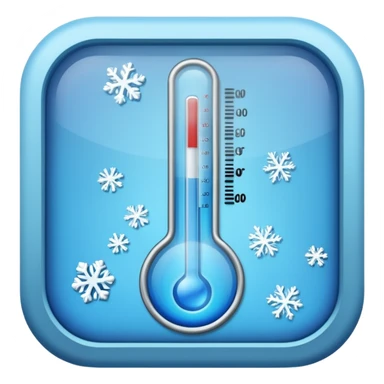 cold ice thermometer only blue color sticker