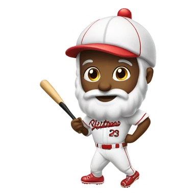 Merry Christmas Baseball themed sticker