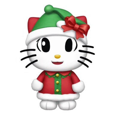 Christmas hello kitty sticker
