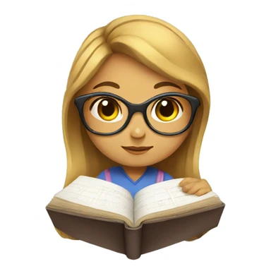 Girl studying geometry  sticker