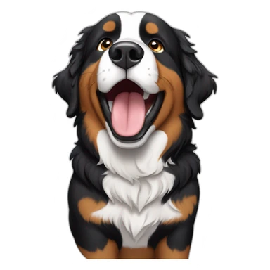 Bernese mountain dog singing with micro sticker