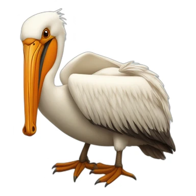 Pelican avec un renard sticker