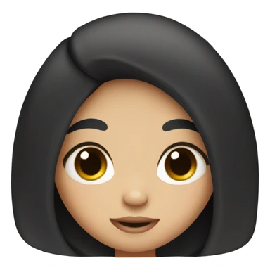 girl with black hair and asian skin pregnant  sticker