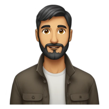 yusuf monaf patna india young without glasses with less hair and long beard sticker