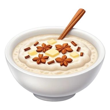 rice porridge with cinnamon sugar and butter sticker