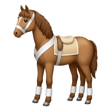 horse with one bandaged leg sticker