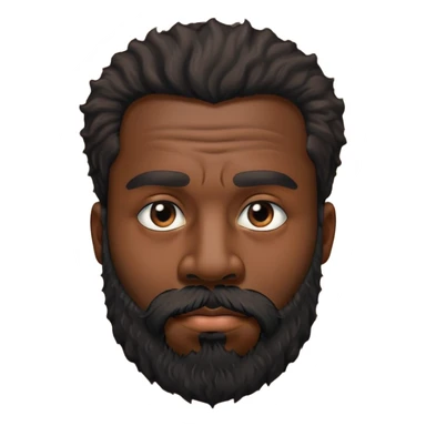 heavy black guy with nose stud and scraggly beard sticker