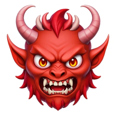 demon with small horn sticker