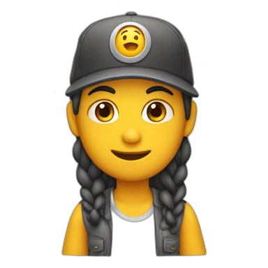 Emoji de cara con gorra sticker