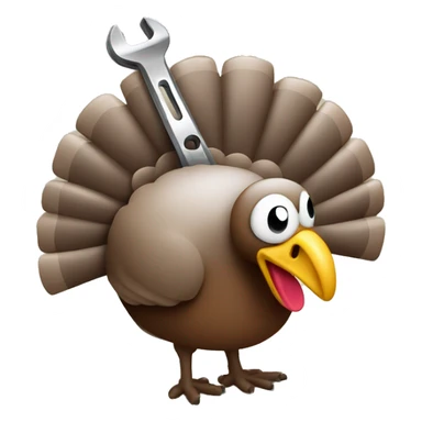 Turkey with wrench sticker