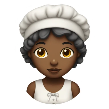 Sleepy black girl with a bonnet   sticker
