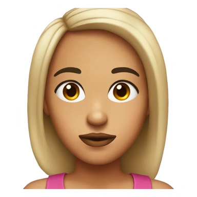 raising one eyebrow with lip pout sticker