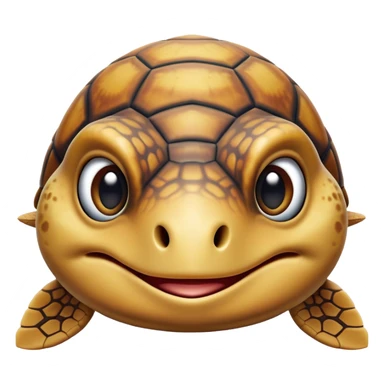 Cinematic Comical Sea Turtle Portrait Emoji, Head tilted dramatically with an exaggeratedly amused expression, featuring a boldly patterned, domed shell and wide, comically expressive eyes full of playful disbelief, Simplified yet hilariously expressive features, highly detailed, glowing with a slightly sassy oceanic glow, high shine, dramatic yet playful, stylized with an air of cheeky marine mischief, soft glowing outline, capturing the essence of a meme-worthy sea turtle that looks ready to glide its way into viral fame! sticker