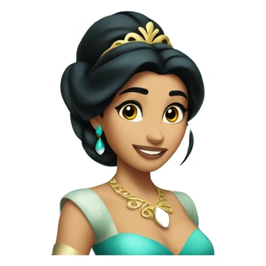 princess jasmine celebrating christmas sticker