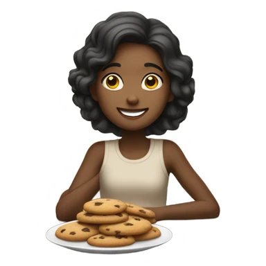 a girl eat cookies sticker