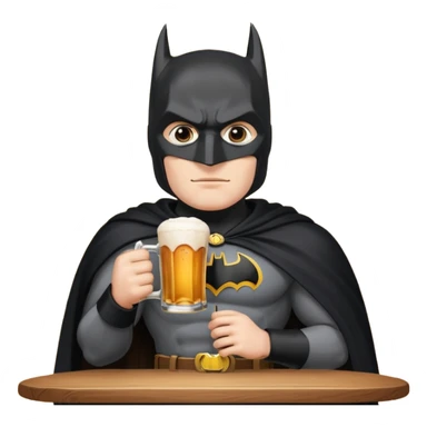 Batman au bistrot bois une bière  sticker