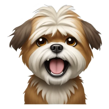  Ewok shitzu dog   laughing  sticker
