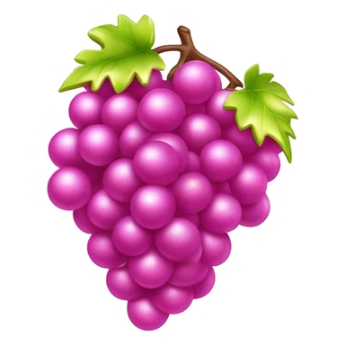Cluster of hot pink sparkly grapes  sticker
