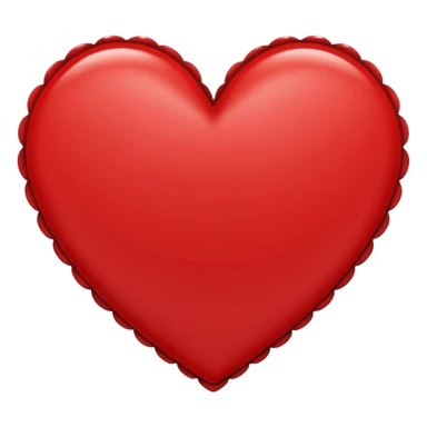 heart with a scalloped double outline sticker