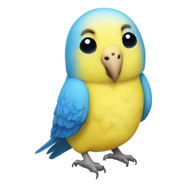 Yellow and blue Budgie sticker
