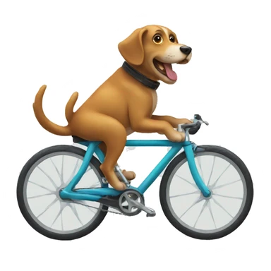 Dog on bike sticker