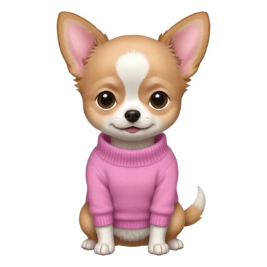 chihuahua with a pink sweater sticker