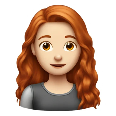 redhead girl long hair with rat on her shoulder sticker
