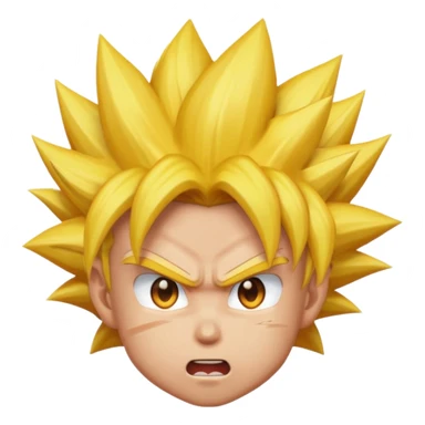 A super Saiyan Goku head emoji sticker