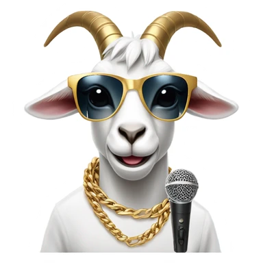A Goat that makes rap sticker