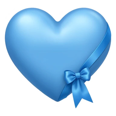 blue heart with a ribbon sticker