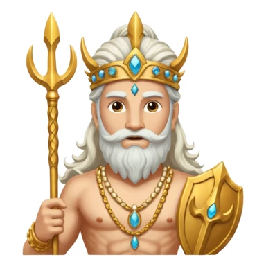 brahma god with Poseidon trident sticker