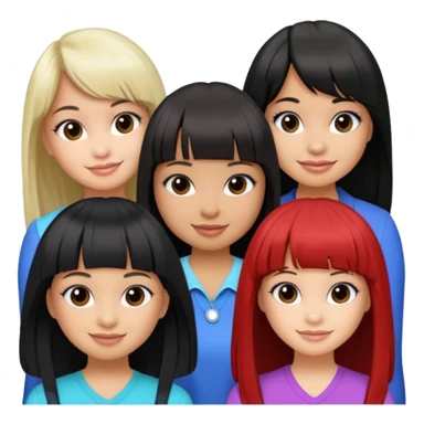 Raven-Symoné, Debby Ryan (straight bangs), and Jenna Ortega sticker